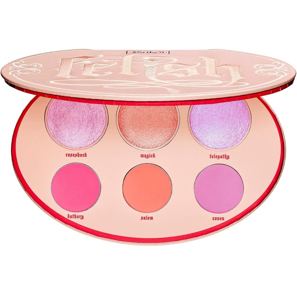 🩷 KAT VON D Fetish 6 SHADE BLUSH & HIGHLIGHTER PALETTE new